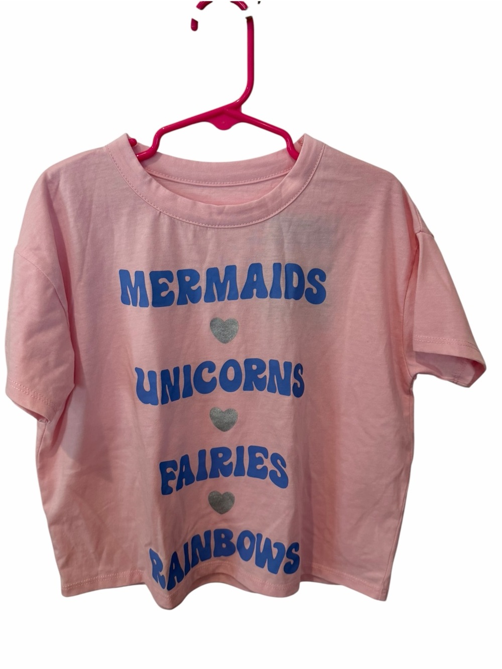 Chaser Girls Pink Mermaids Unicorns Fairies Rainbows Graphic Tee Size 6 NWT